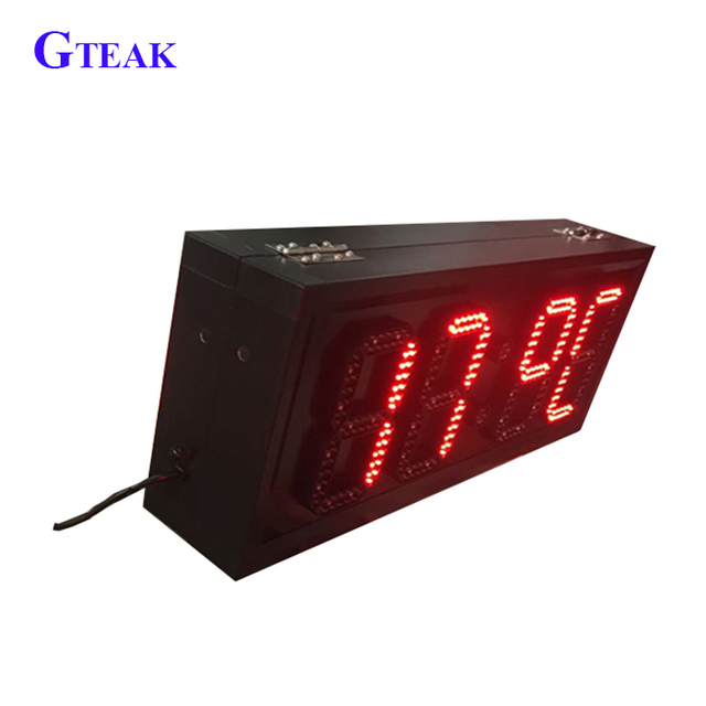 7 Segment Outdoor Waterproof Red Color Time and Temperature Large Led Display Digital Thermometer Panel