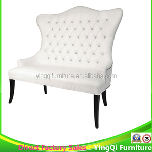 Sillón de Dos Plazas Blanco con Respaldo Alto para Novios - Product Image 3