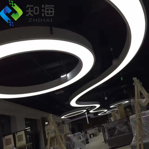 ZHIHAI circulaire or blanc film pvc pour hôtel supermarché club bureau décor nouveau plafond tendu - Product Image 2