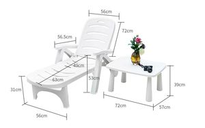 دائم الشاطئ الأبيض البلاستيك الشمس المتسكع - Product Image 6