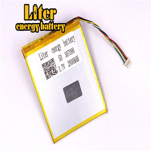 Plug 1,0-5 p 307090 2800 mAh 3,7 V rechargeable LiPo battery solar Li ion polymer lithium battery with PCM - Product Image 1