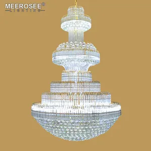 MEEROSEE-candelabro de cristal de varios niveles, iluminación tradicional de gran tamaño, proyecto de cristal en China MD85211