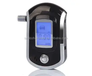 เครื่องวัดแอลกอฮอล์ที่ทนทานปี 2024 เครื่องวัดแอลกอฮอล์ Breathalyzer อุปกรณ์ Alcotester พร้อมปากเป่า 5 อัน