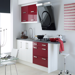 Mobile Base da Cucina in Compensato Melaminico Nero con <span class=keywords><strong>Pensili</strong></span> <span class=keywords><strong>Bianchi</strong></span> - Product Image 6
