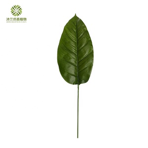 สัมผัสจริงการออกแบบใหม่65ซม. ใบประดิษฐ์พลาสติก <span class=keywords><strong>Spathiphyllum</strong></span> ใบตกแต่งสวนแต่งงานสีเขียว - Product Image 1