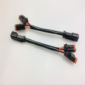 Y-Vorm Deutsch Dt Dtp Adapters <span class=keywords><strong>2</strong></span> Pin Connectoren Splitter Harnas Voor Auto Koplamp Led Licht Bar 15Cm 18 Gauge - Product Image 6