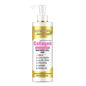 <span class=keywords><strong>Gel</strong></span> <span class=keywords><strong>douche</strong></span> liquide Roushun Private Label au lait, à l'<span class=keywords><strong>aloe</strong></span> <span class=keywords><strong>vera</strong></span>, à l'huile d'argan et à l'huile de rose pour un effet éclaircissant et rafraîchissant de la peau - Product Image 1