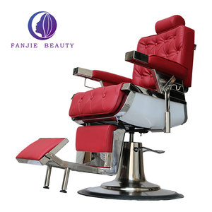 Gran oferta de muebles de salón, silla de salón de pelo resistente de lujo, silla de peluquero clásica Vintage roja - Product Image 1