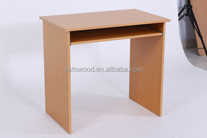 Mélamine PB/MDF <span class=keywords><strong>Bureau</strong></span> Informatique <span class=keywords><strong>avec</strong></span> tablette coulissante en Blanc Brillant - Product Image 4