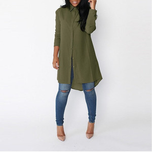 2023 abiti eleganti per camicie a maniche lunghe con disegni estivi per camicie lunghe in Chiffon da donna - Product Image 3