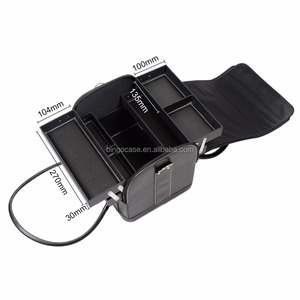 Leather Makeup Box Vanity Case Storage Organiser &amp; Cosmetic Bag - Product Image 3