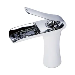 1 Lever Basin Faucet With Wide Waterfall Spout