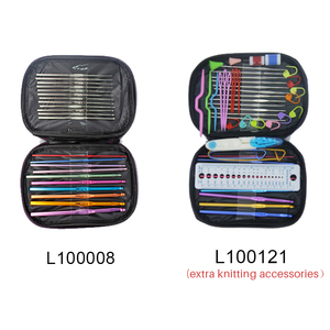 Portable voyage couture Crochet outil sac de rangement maison couture tricot ensemble d'outils Crochet crochet aiguilles à tricoter fait fil de <span class=keywords><strong>cuir</strong></span> - Product Image 1