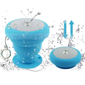 Outdoor Mini Waterproof Speaker Flexible Wireless Bathe Mushroom Cloud Speaker With Keychain