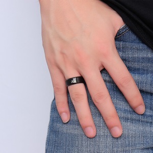 Bijoux religieux pour homme, <span class=keywords><strong>bague</strong></span> en acier inoxydable, <span class=keywords><strong>Allah</strong></span>, nouveau Totem, 8MM - Product Image 6
