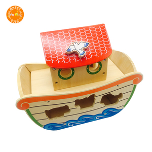 Jouet en bois pour enfants en forme d'Arche de Noé, jouet en bois pour enfants, animaux de la ferme et du zoo, jouets éducatifs pour animaux pour les tout-petits - Product Image 2