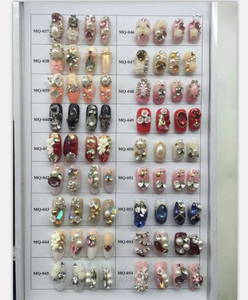 24 pièces/boîte, <span class=keywords><strong>faux</strong></span> <span class=keywords><strong>ongles</strong></span> de <span class=keywords><strong>mariée</strong></span> de luxe faits à la main, 3D, diamants, autocollants, magnifiques <span class=keywords><strong>ongles</strong></span> de mariage - Product Image 5