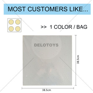 DELO TOYS (9 COULEURS) 48*48 points Blocs de construction connectables très vendus en plastique ABS avec plaque de base transparente comme du cristal (DE061) - Product Image 5