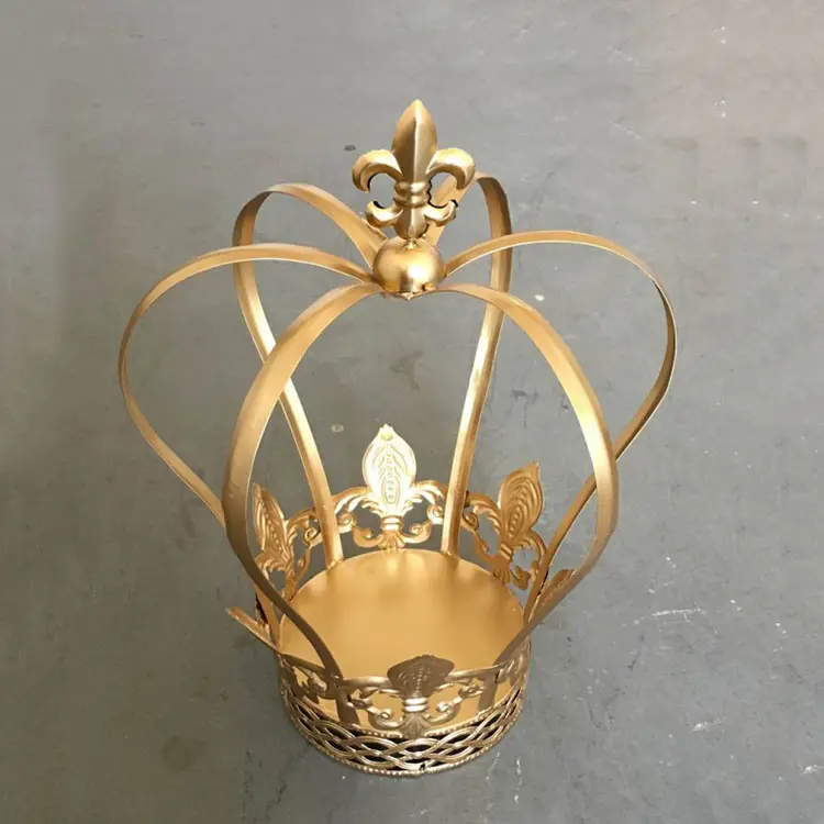 Diseño único, adorno para el hogar, boda, corona dorada