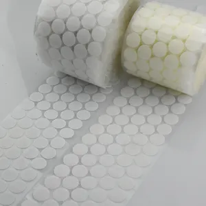 Magic Sticky circle Hooks & Loops Self Adhesive Dots Tapes Custom Size 20mm Polyester Nylon