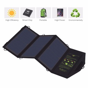 <span class=keywords><strong>Panel</strong></span> <span class=keywords><strong>Solar</strong></span> fotovoltaico, minicargador plegable de 21W y 5V, práctico, con 2 puertos usb - Product Image 2
