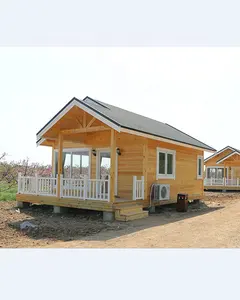 Gezellige Geprefabriceerde 1 Slaapkamer Tiny Cabine/Houten Cabine Huis/Blokhut Voor Camping