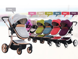 Poussette bébé de luxe 3 en 1, nouvelle collection russe, haute qualité, paysage panoramique, quatre roues, chariots pour bébés - Product Image 5