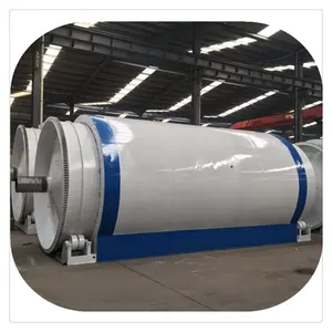 Tire recycling to fuel continuous waste rubber refining machine