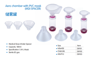 Aerosol buồng với mặt nạ aerosal <span class=keywords><strong>inhaler</strong></span> <span class=keywords><strong>Spacer</strong></span> aerocamara bìa với Silicone Bìa - Product Image 6