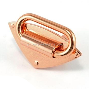 Connecteur d'ancrage pour sangle de sac en alliage de zinc plaqué or rose avec diamants SAC02 - Product Image 6