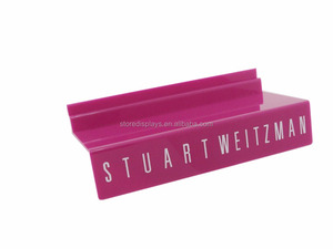 Logo personalizzato in acrilico Slatwall scaffale espositore a <span class=keywords><strong>parete</strong></span> a dogana <span class=keywords><strong>parete</strong></span> per scarpe per vetrina