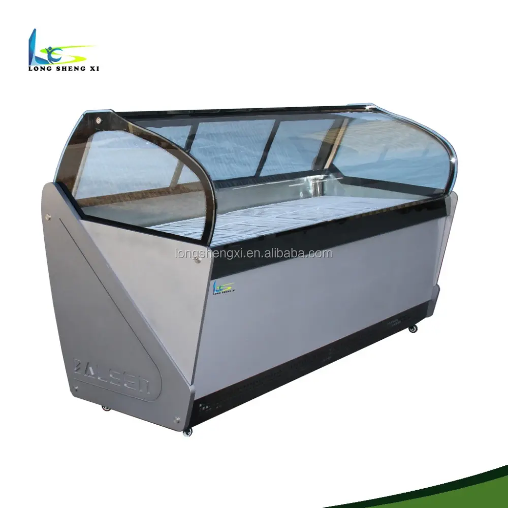 Refrigerador de puerta de vidrio transparente, refrigerador para bar, ensalada, alimentos