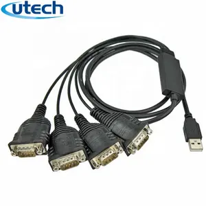 Conjunto de chips FTDI original com 4 portas USB para RS232 serial db9 hub adaptador