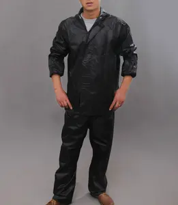 Vestido de náilon para pescaria, poliéster, à prova d' água, respirável, pvc, trilhas, acampamento, escalada, chuva, casaco, com calças de chuva