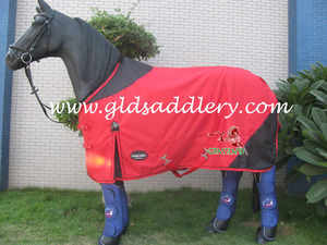 rojo 16800d desvíos manta caballo con cuello estándar - Product Image 1