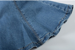 Hot Sale Kids Clothing Short Girls <strong>Denim</strong> Jeans Casual <strong>Pleated</strong> Mini <strong>Skirts</strong> - Product Image 5