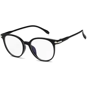 时尚便宜圆形电脑眼镜防蓝光眼镜时尚电脑眼镜PC框架女款男士