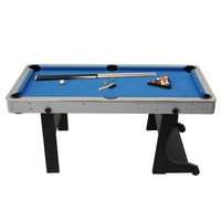 Mesa de Billar Plegable para Uso Familiar en Interiores, de 6 a 8 pies, Construcción de Pizarra, Colores Personalizables