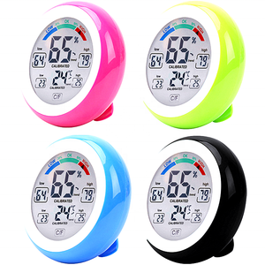 ワイヤレス快適ディスプレイ丸型タッチスクリーンデジタル温度計湿度計価格 - Product Image 5