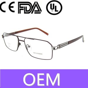 2015 el major calidad 100% titano optica montura/ marco de gafas de mado de color marrón muy popular con bajo precio de OEM - Product Image 1