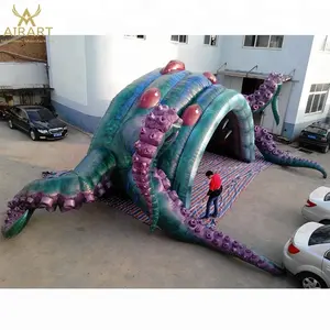 Halloween Đảng Tent Trang Trí Inflatable Octopus Tunnel Lều