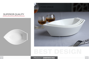 Plat de service en porcelaine en forme de <span class=keywords><strong>bateau</strong></span> <span class=keywords><strong>pour</strong></span> fruits, <span class=keywords><strong>pour</strong></span> un usage domestique - Product Image 5