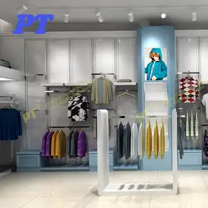 Hanging Clothes Rack Menswear Garment Shop Interior Design Of Boutique In India