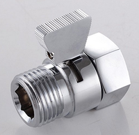 Robinet de réglage du débit d'eau de douche, construction simple en laiton, robinet d'angle de douche pour le contrôle du débit d'eau de bain