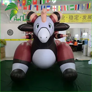 Hongyi Custom Inflatable Ride On Sheep, Lying Air Goat Toy, Giant Inflatable Goat