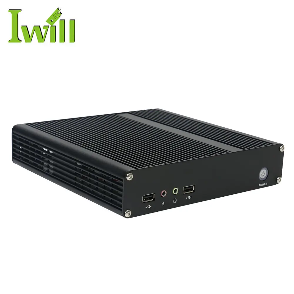 Iwill Slim-Mini caja para PC, placa base ITX, chasis HTPC Vertical con fuente de alimentación para cine en casa