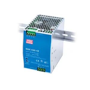 Fonte de alimentação média bem NDR-480-48 48v 10a, 480w 48v din rail fonte de alimentação