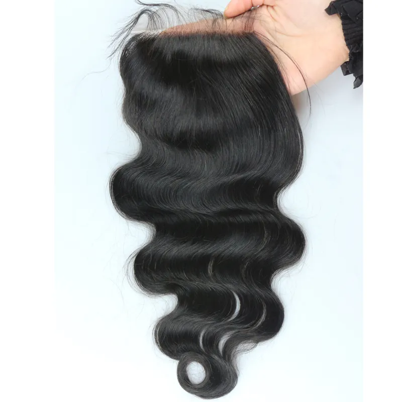 Brazilian virgin remy human hair 4*4 silk base top lace closure piece