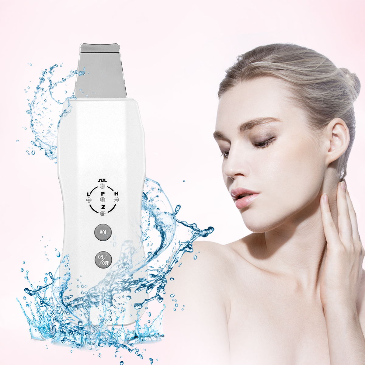 Цифровой Ручной ультразвуковой шпатель для чистки кожи лица, ультразвуковой ручной очиститель микротока, портативные скрубберы для кожи