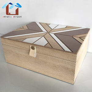 Fancy Trang Trí Hộp Gỗ Container Trang Trí Đẹp Lưu Trữ Hộp Với Nắp Đậy - Product Image 2